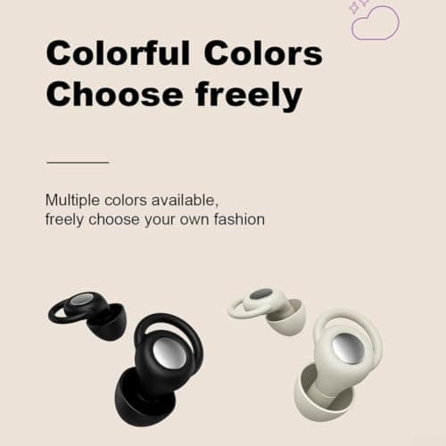 Reusable Silicone Earplugs Deep Focus Travel Concerts(Black) — view 4