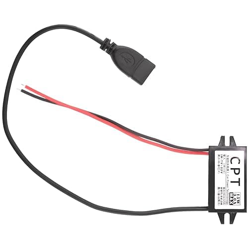 Knadgbft Car Power Converter DC 12V to 5V 3A Voltage Converter with Single USB Adapter Connectors for Phone Charging Car Audio