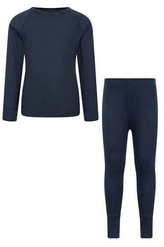 Mountain Warehouse Talus Kids Plain Base Layer Set Navy (Se 9-10y