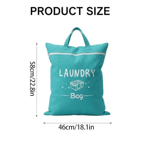 2 Pcs Travel Laundry Bags, Waterproof Washing Bags for Laundry with Zipper and Handle, Reusable Dirty Clothes Bag for Travel, Gym, Camping, Swimming Pool and Dormitory — view 2