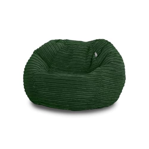 Bags of Beans Corduroy Kids Bean Bag Chair - Machine Wash - Forest Green