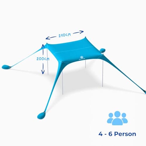 Beach Master Large Portable Canopy - Beach Tent Shade Shelter (210cm x 210cm) — view 5