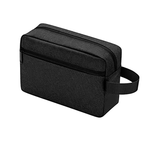 Toiletry Bag for Men Women Travel Wash Bag Water-Resistant Gym Shaving Organiser Bag, Shower Bathroom Makeup Bag with Handle, Black