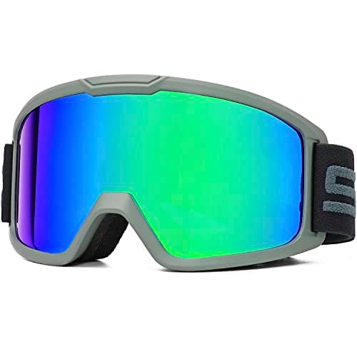 SPOSUNE Ski & Motorcycle ATV Goggles with Anti-fog Dual Lens - Off Road Racing Dirt Bike & Snow Goggles for Men & Women