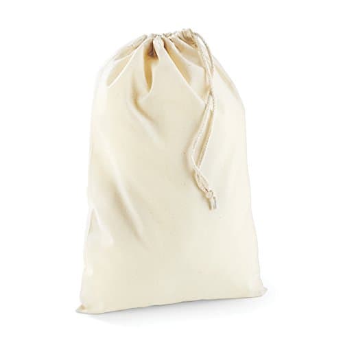 WW Cotton Drawstring Storage Bags For Travel, Clothes, Washing & Laundry In Multiple Sizes (Natural, Small (1 x BAG))