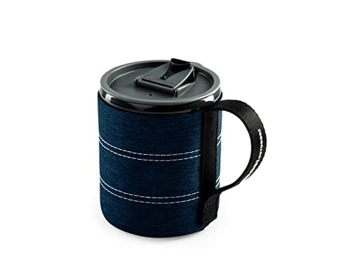 GSI Outdoors Infinity Lightweight Neoprene Backpacker Neoprene Mug for Camping and Backpacking - 17 oz - Heathered Blue — view 2