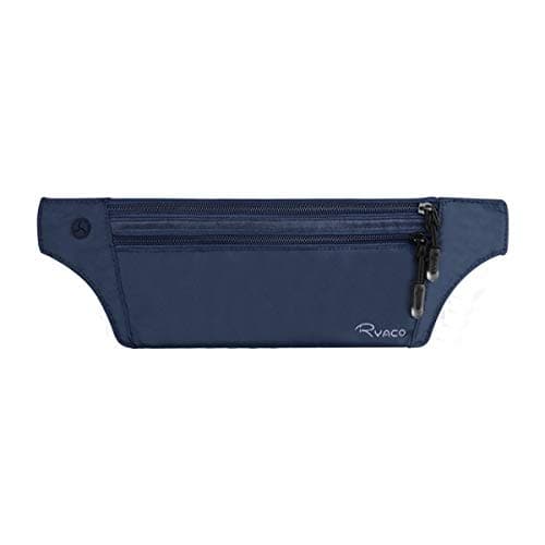 Ryaco Travel Money Belt, Slim RFID‑Blocking Hidden Waist Pouch, Dark Blue