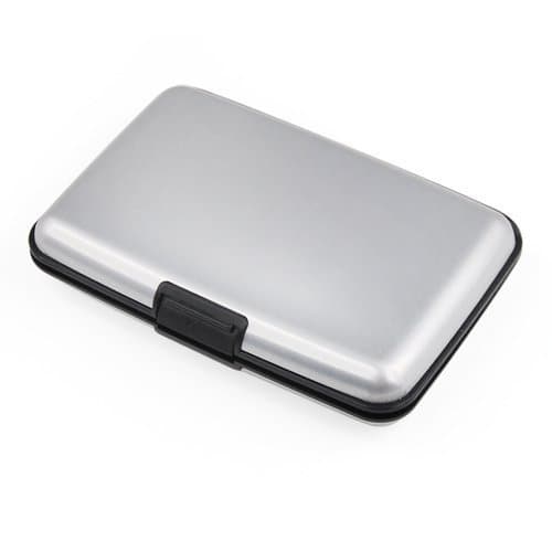 Durable Aluminium Construction Wallet Credit Card Holder RFID Blocking (Silver) — view 2