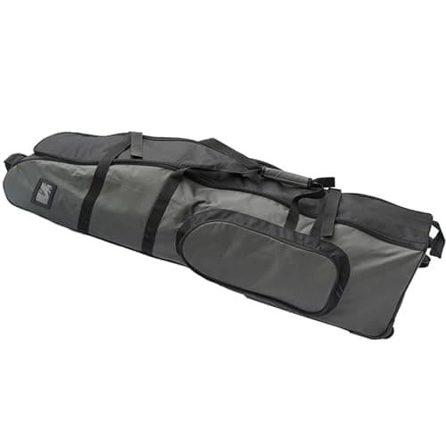 Gr8 Home Premium Wheeled Travel Golf Bag Padded Flight Cover Case with Reinforced Wheels Black Grey — view 3
