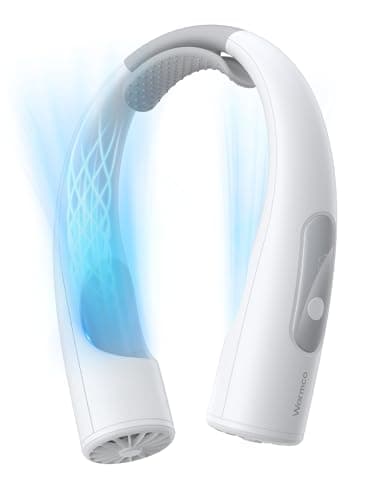 Warmco N1 10000mAh Portable Neck Fan, 30H Runtime for Outdoor Use