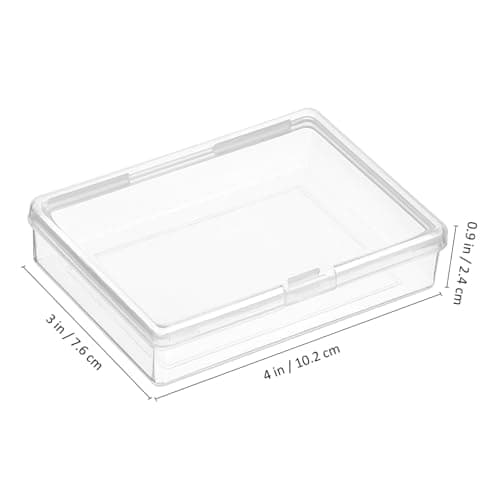 TOYZFRIENDY 8 Pcs Small Clear Plastic Storage Boxes Stackable Containers for Playing Cards Jewelry Beads Travel Trinket Organizer — view 4