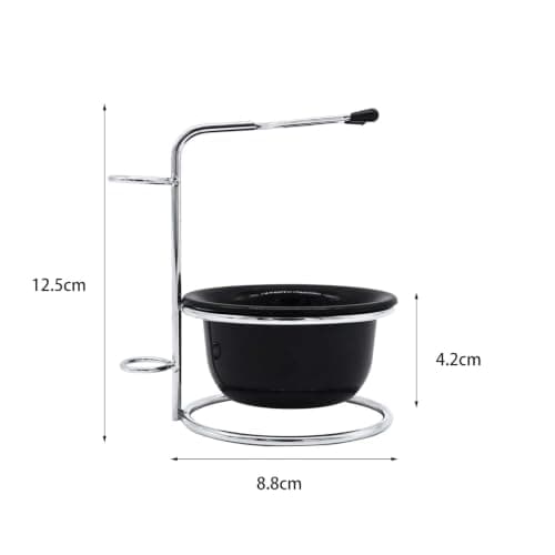 Yibang Shaving Brush Holder, Heavy Stainless Steel Razor Holder with Soap Bowl, Shaving Kit for Men, for Placing Manual Shaver, Blades, Shaving Brush — view 2