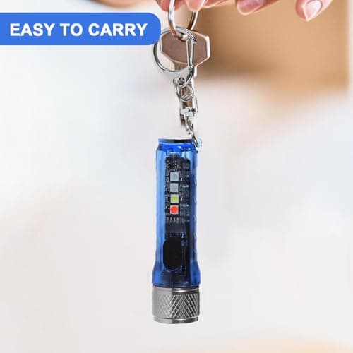Kichvoe Rechargeable Small LED Flashlight with Magnetic Base and 500mah Battery, Portable Pocket Travel Torch for Hiking and Outdoor Camping, Compact Abs and Stainless Steel Design — view 6