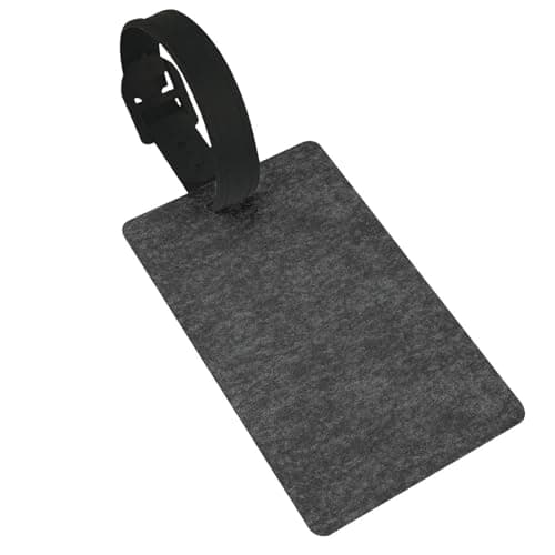 Felt Texture Charcoal Black Luggage Tags Name Id Label Suitcase Tags, Ideal for Travel Cruise Backpacks Bag