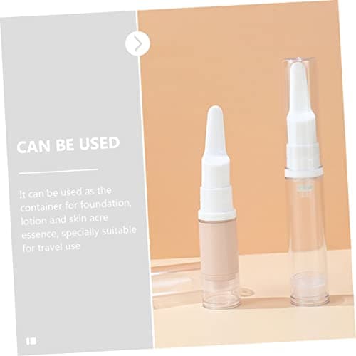 LRXIYODE 6pcs 10ml Compact Lotion Pump Bottles Reusable Travel Size Cosmetic Containers for Foundation Essence Moisturiser — view 6