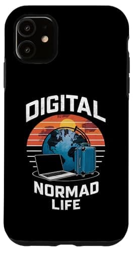 iPhone 11 Digital Nomad Life: Travel and Work Remotely Vintage Sunset Case