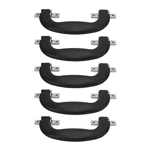 5 Pack Vintage Luggage Handles Sturdy Iron Plastic Ergonomic Replacement Pulls with Screws for Suitcases Tool Boxes Cabinets — view 2