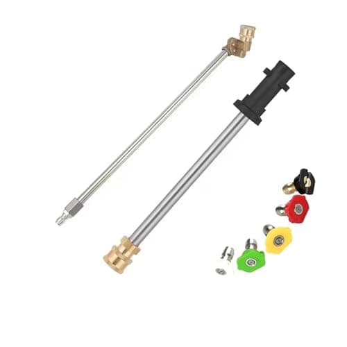 Washer Lance Extension Wand Universal Quick Plug Interface High Pressure Wash Extension Wand for 180 Degree Pivoting Coupler Adapter and Nozzles(Burgundy) — view 2