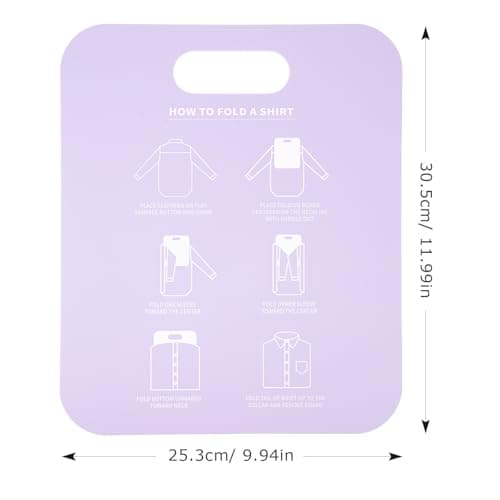 STOBAZA PP Garment Folder 2 Pack Shirt Packing Liner Board for Collared Shirts, Space Saving Folding Board for Drawers and Suitcase, 11.99 x 9.96 in — view 2