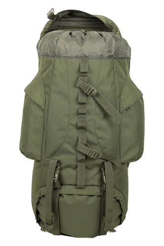 Mountain Warehouse Tor 65L Spacious Rucksack - Ladderlock Back Travel Backpack Khaki — view 4