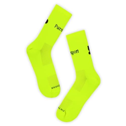 Puresport Performance Running Socks, Yellow, Size L/XL