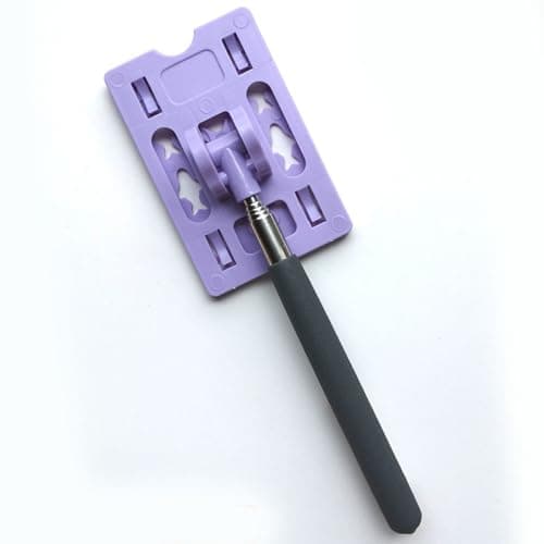 Contactless Card Holder with Extendable Handle, Telescopic Credit Card Clip for Car Parks and Tolls, Portable Stainless Steel Reach Pole for Easy Payments (Purple) — view 3