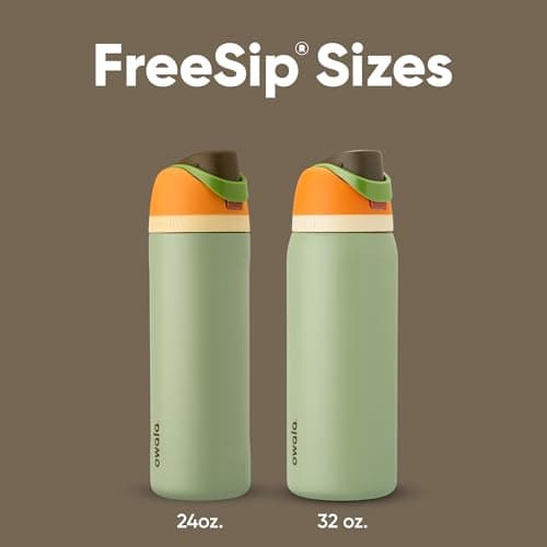 Owala FreeSip Insulated Stainless Steel Water Bottle, 945ml, Camo Cool — view 5