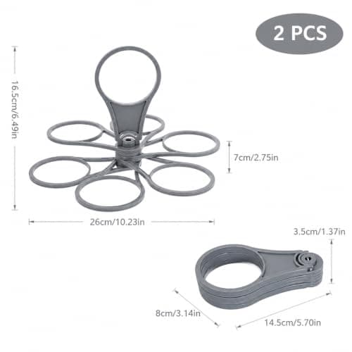 2 Pack Kaaeiccr Drinks Carrier, Foldable 6 Cup Holder, Holiday Drink Holder — view 2
