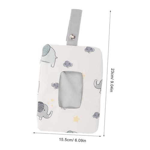 JOINPAYA Reusable Wipes Dispenser Pouch Large Capacity Polyester Cotton Travel Holder for Baby Wipes Easy-Carry for Cars and Offices — view 2