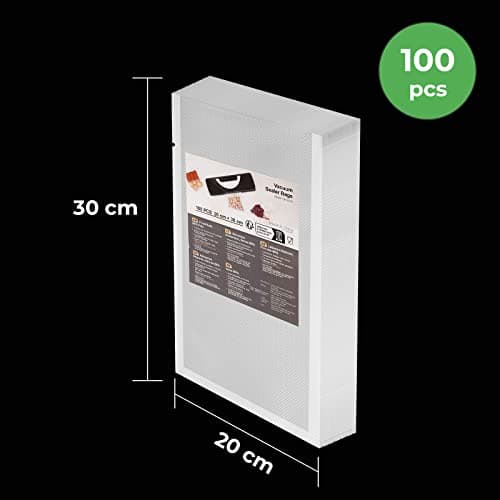 20x30cm 100 Bags Vacuum Sealer Bags, Commercial Grade Textured Vacuum Food Sealer Bags, BPA Free, Great for Vac Storage & Sous Vide Cooking & Boiling Microwaving — view 4