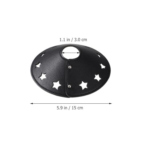NESTINGHO 2pcs Leather Lampshade for Outdoor Camping Lamps, Comfortable to Hold and Easy Installation, Retro Style Black Leather Light Cover Suitable for Tent Shade and Travel Use — view 2
