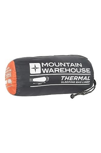 Mountain Warehouse Thermal Mummy Sleeping Bag Liner -220cmX85cmX51cm, Stretchy Knit Travel Sheet - For Spring Summer Black — view 4