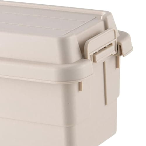 AMSLSIU Waterproof Outdoor Storage Box Camping Travel Hiking Barbecue BBQ Car Trunk Organizer, Beige, Medium — view 6