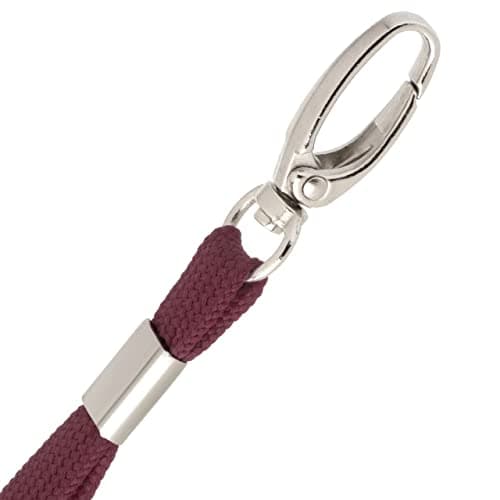 Lanyard with Card Holder 10 Pcs Breakaway Safety Neck Lanyards with Grip Seal Clear Waterproof Holders ID Name Tag Plastic Wallet Badges for Work ID Business Events Holds 9 x 6.8cm (Burgundy) — view 6