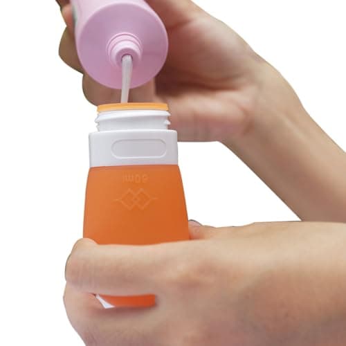 YARNOW Portable Travel Silicone Bottles 38ml Leakproof Detachable Liquid Containers for Toiletries and Moisturisers, for Camping and Trips with Food Grade Silicone Material — view 2