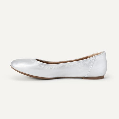 Amazon Essentials Women's Belice Ballet Flat, Silver, 4.5 UK Wide — view 3