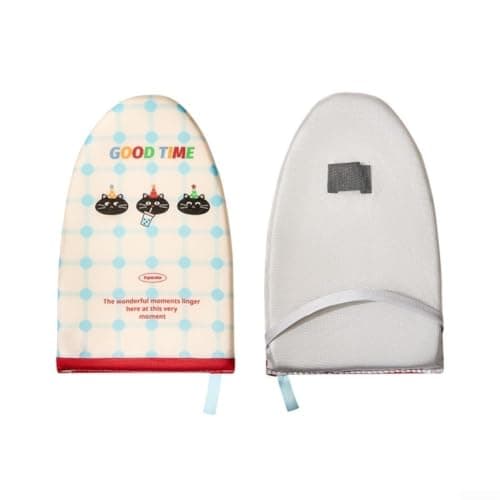 Handheld Ironing Board Heat Resistant Pad 15x24cm Cotton Sponge Mesh for Steam Irons Travel
