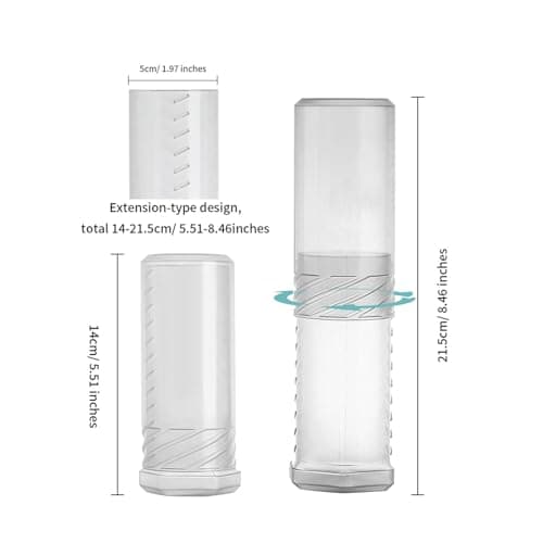 Luwecf Shaving Brush Travel Case Gift Portable with Adjustable Height Durable Storage — view 5