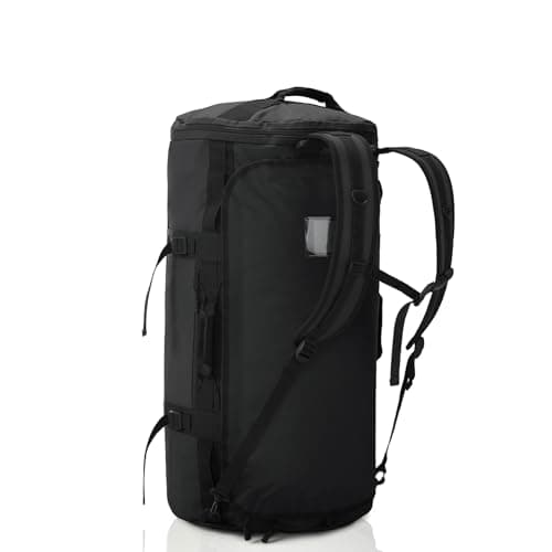 Haimont Heavy Duty Convertible Travel Duffel Backpack, 60L Black