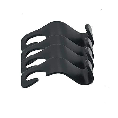 Grizef (4Pack) Car Headrest Hook, Auto Seat Headrest Hangers, Portable Organizer Holder, Car SUV Back Seat Hanger, Hang Purse, Grocery Bags