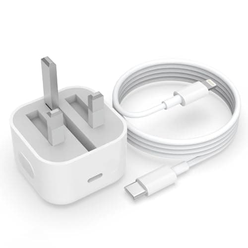 20W Fast Charger Plug with 6FT USB C to Lightning Charging Cable for iPhone