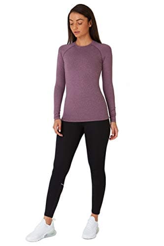 TCA Super Thermal Top Women - Ladies Thermal Vest - Thermals Womens - Ski Base Layer Women - Workout Tops for Cold Weather - Prune, S — view 6