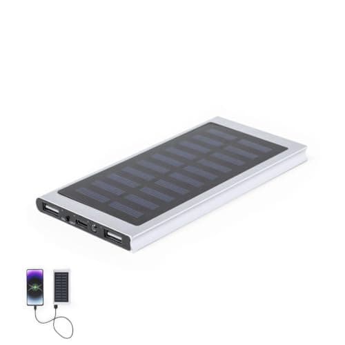 Sawfish Personalised Power Bank Bernant 8000mAh Solar Power Bank, Slim Aluminium Portable Charger with USB-C Input/Output — view 5