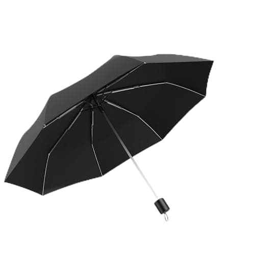 Vivo Technologies 3-Fold Mini Umbrella with Cover, Black Handle, 96cm Canopy, Windproof & Waterproof, Durable Polyester, Reinforced Frame, Fast-Drying – Travel & Everyday Use