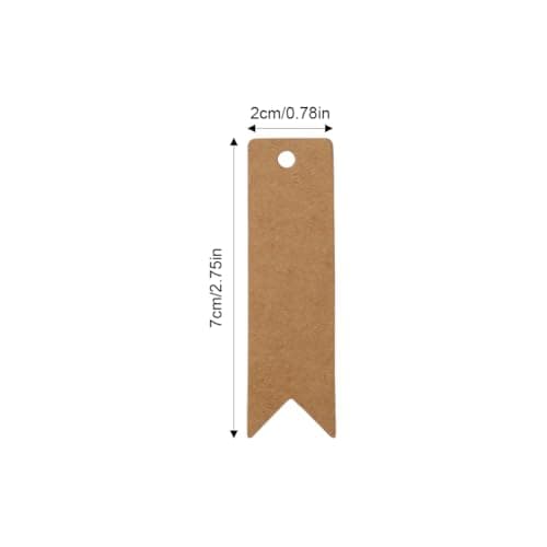 AUTUUCKEE 200 Pcs Kr-AFT Gift Tags, Brown Paper Gift Tags Small Blank with String, Present Tags for Wedding Labels Birthday Luggage — view 2