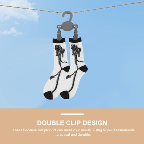 OATIPHO Shoe Hanger Double Clip 10pcs Plastic Hanging Hook — view 5