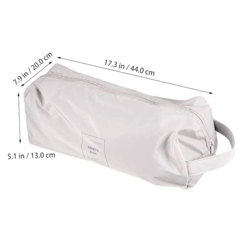 JEWEDECO Portable Shoe Bag Foldable Travel Shoe Pouch for 2-3 Pairs Waterproof Polyester Organiser for Sports and Travel Khaki — view 2