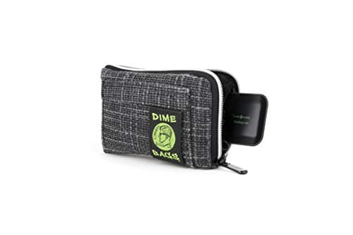 Dime Bags All-in-One Padded Pouch with Accessory Tray & Smell/Spill Proof Pocket, Protective Case for Glass Storage & Travel, Black, 7 Inch (Pack of 1) — view 2
