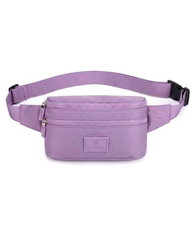 Bumbags Waist Fanny Pack Ladies Fashion Bum Bag with Adjustable Belt for Sport Hiking Girls Women (deep Purple)