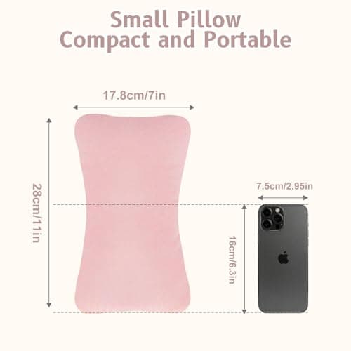 vocheer Small Pillow with Removable Cover, 28*17 cm Tiny Travel Pillow 1PC — view 2